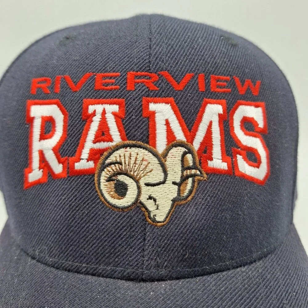 Riverview Rams Ball Cap Sports Fan‎ Adult 705W Adjustable Strap Blue Red